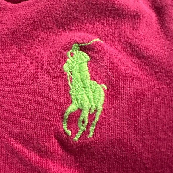 Polo Pink Hoodie with Green Logo - Picture 3 of 10